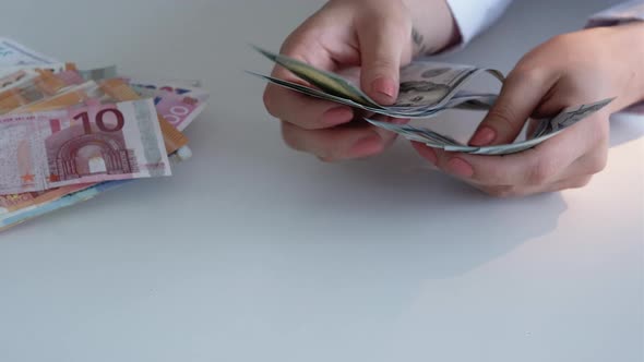 Currency Value Exchange Rate Hands Counting Money alt