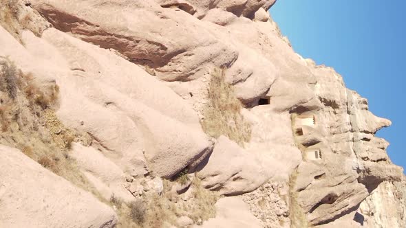 Vertical Video Cappadocia Landscape Aerial View alt