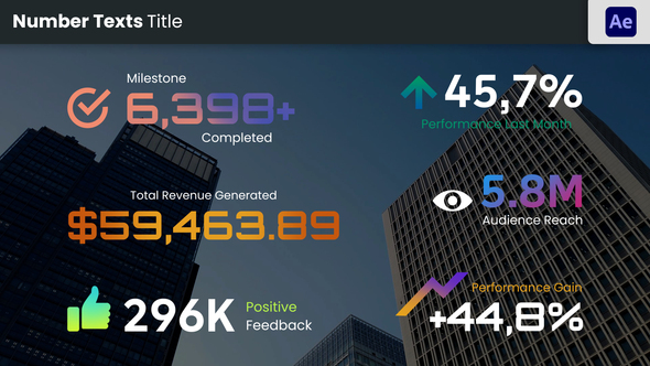 Number Text Titles Titles template preview