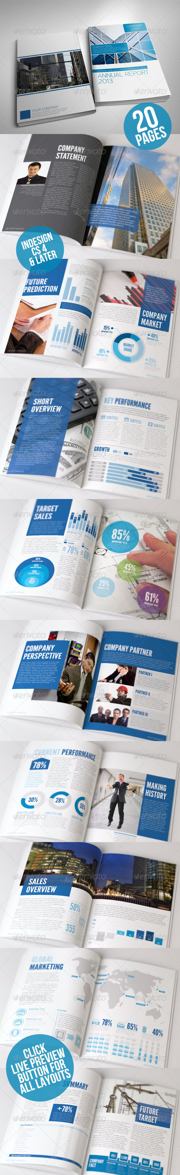Clean and Modern Company Annual Report - Corporate Brochures