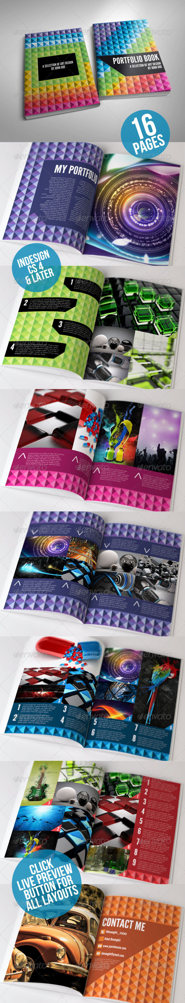 Rainbow Portfolio Book - Portfolio Brochures