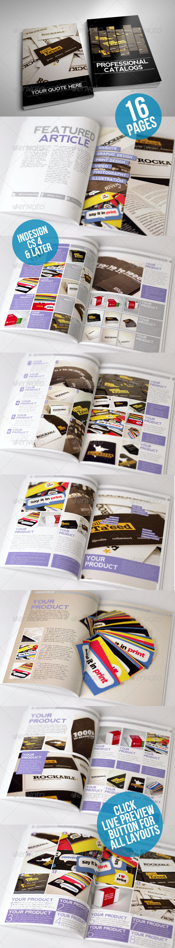 Clean and Modern Catalog Template 16 Page - Catalogs Brochures
