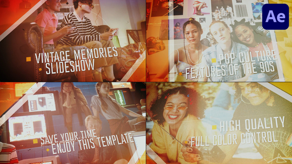 Vintage Photo Slides for After Effects Openers template preview