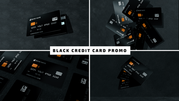 Black Credit Card Promo Product Promo template preview