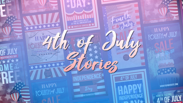 4th of July Stories Product Promo template preview
