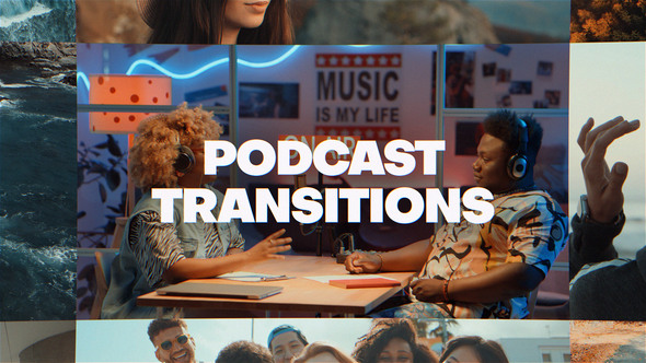 Podcast Transitions Elements template preview