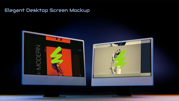 Elegant Desktop Screen Mockup Product Promo template preview