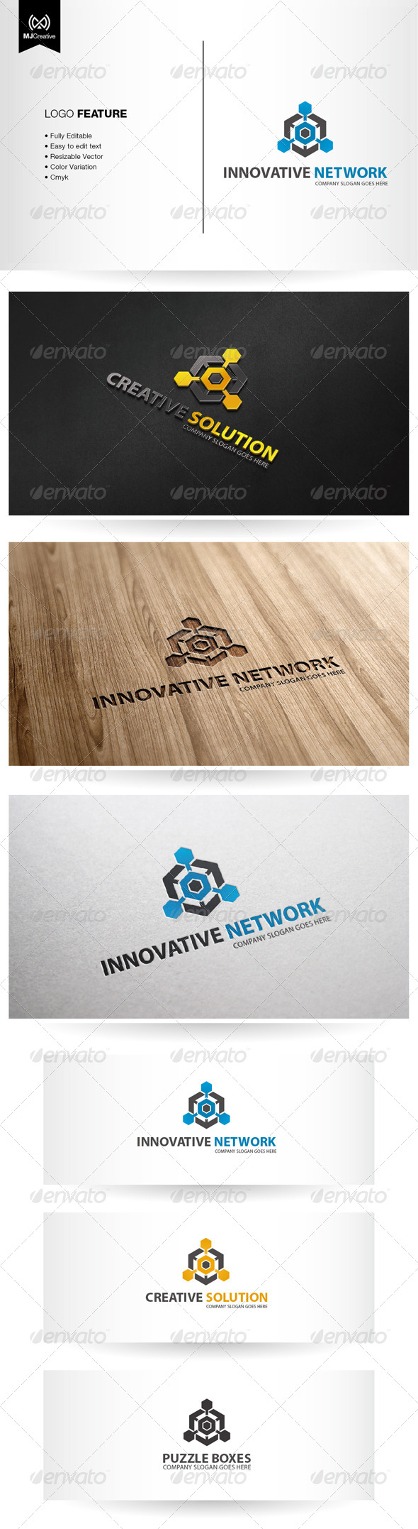 Technology and Puzzle Box Logo - Abstract Logo Templates