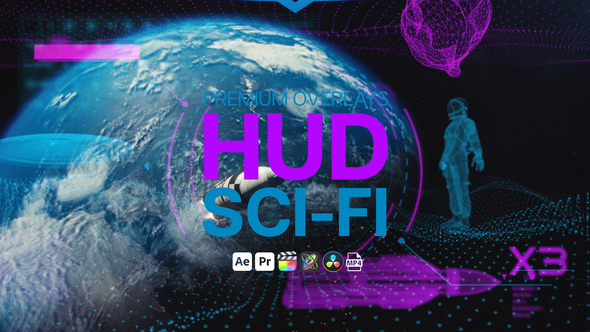 Premium Overlays HUD Sci-Fi Elements template preview