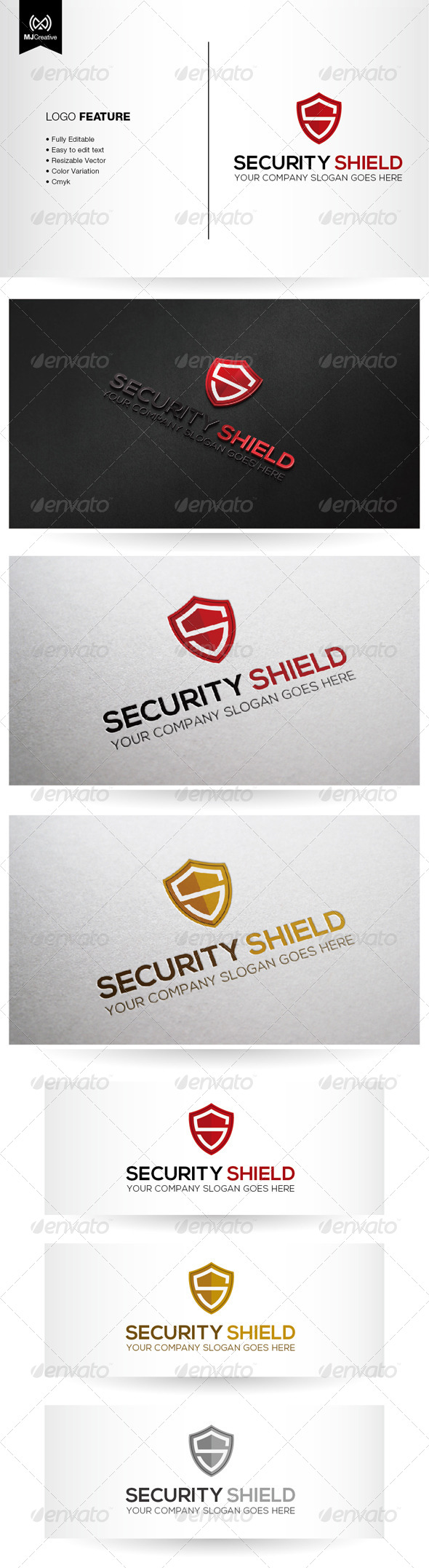 Security Shield - Letters Logo Templates