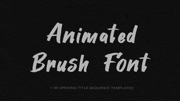 Animated Brush Font Titles template preview