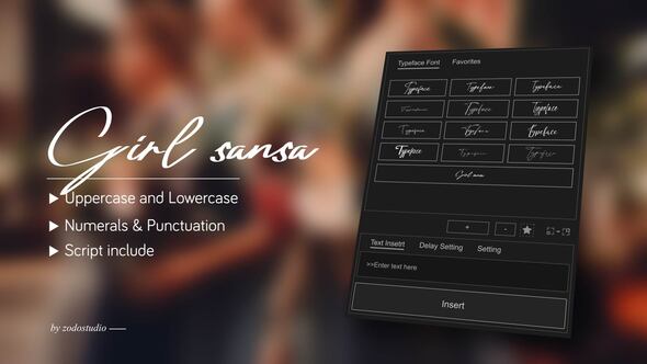 Animated Typeface - Girl sansa Titles template preview