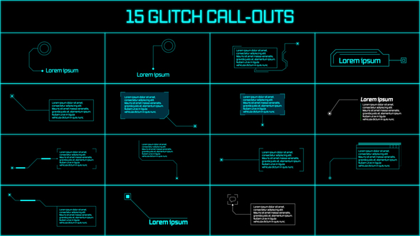 Glitch Call-Outs Elements template preview