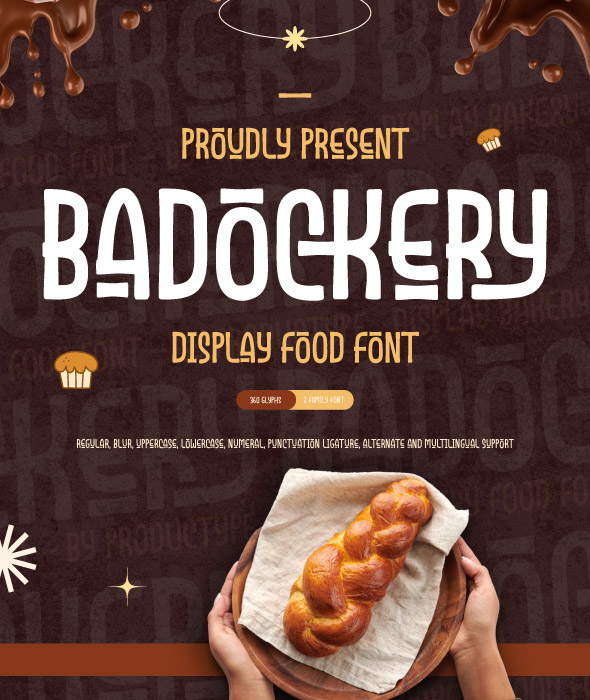 Badockery - Display Food Font