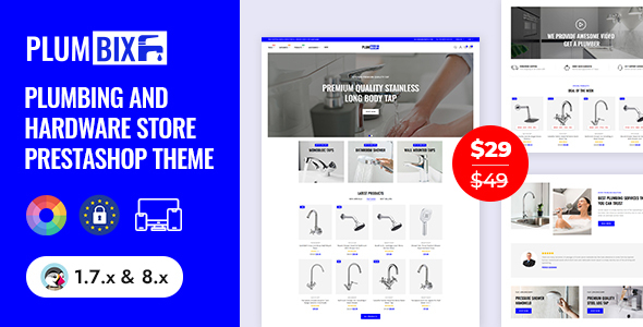 Plumbix – Plumbing Hardware Store Prestashop Responsive Theme