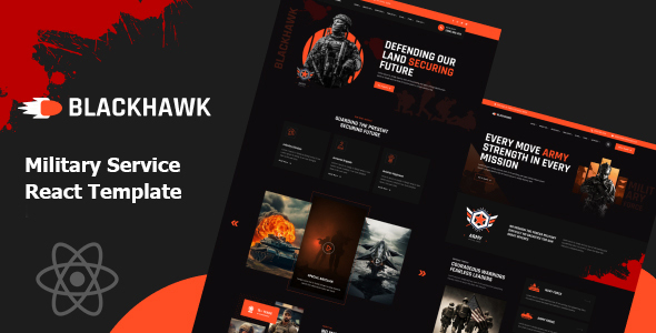 BlackHawak – Military Service React Template