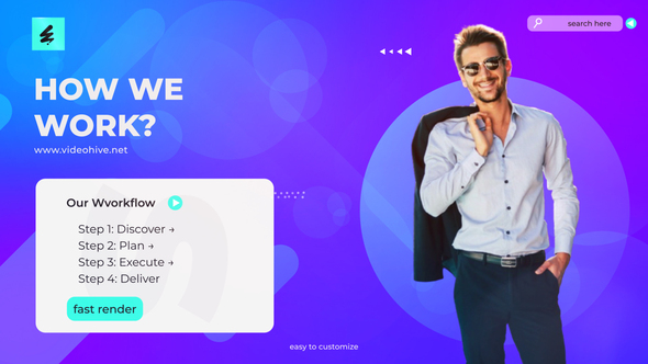 Stylish Corporate Slideshow Video Displays template preview