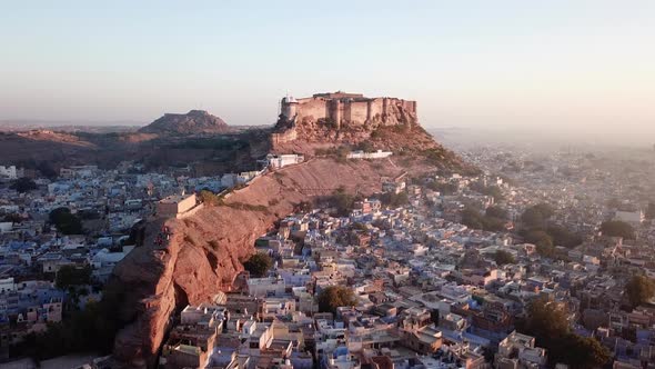 Blue City And Mehrangarh Fort In Jodhpur, Rajasthan, India alt