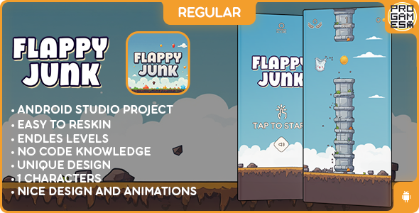 Flappy Junk (REGULAR) - ANDROID - BUILDBOX CLASSIC game