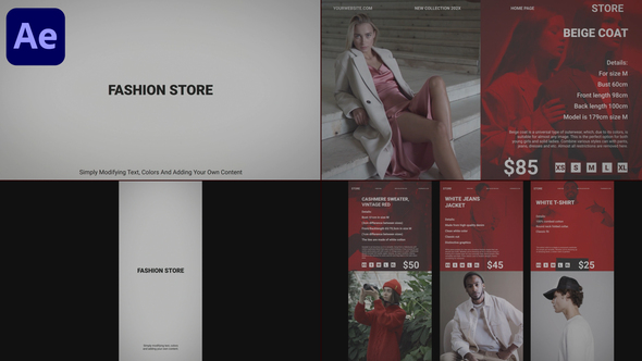 Fashion Store for After Effects Openers template preview
