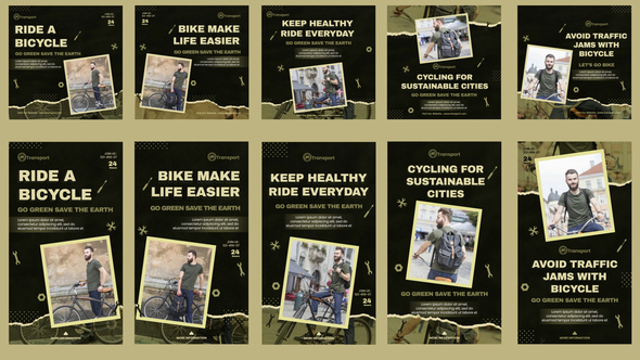 Transport Feed and Stories Instagram Openers template preview