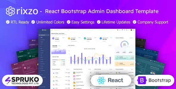 Rixzo – React Bootstrap Admin Dashboard Template
