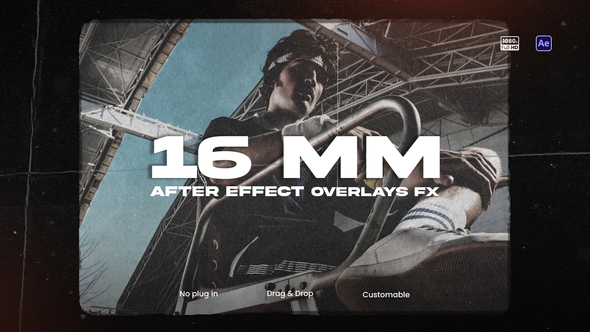 16mm Film Overlay Effect Elements template preview
