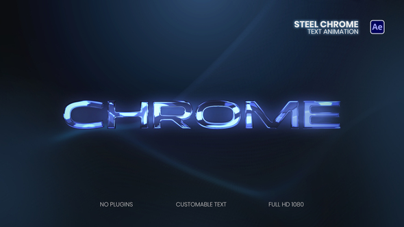 Steel Chrome Text Animation Titles template preview
