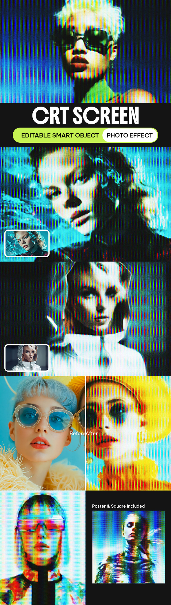 CRT Screen Photo Effect