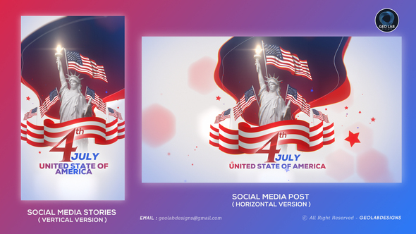 USA Independence Day Video Displays template preview