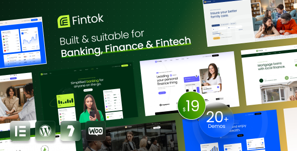 Fintok – Banking Finance & Fintech WordPress Theme