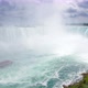 Close-up View of the Powerful Raging Whitewater Waterfall Falling Forcefully Over a Rocky Edge - VideoHive Item for Sale