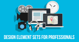 Design element sets for professional video editor and motion graphics artists