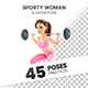 Sporty Woman – Set of 45 Poses 