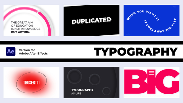 Typography Titles template preview