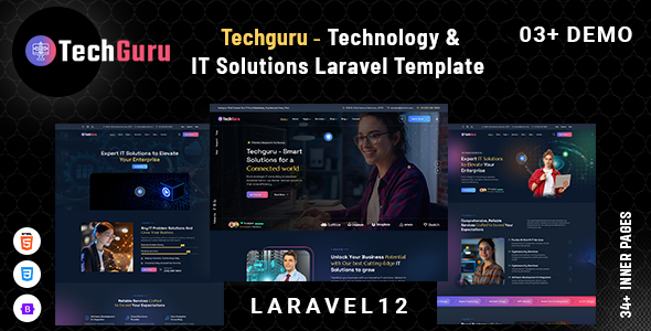 Techguru – Technology & IT Solutions Laravel Template