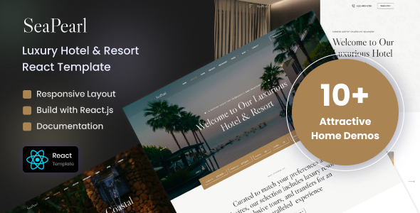 SeaPearl – Luxury Hotel & Resort React Template