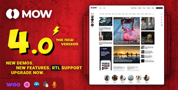 Mow – Elementor Blog & Magazine WordPress Theme
