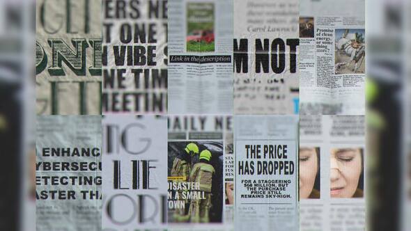 Vertical Newspaper Stories broadcast-packages template preview