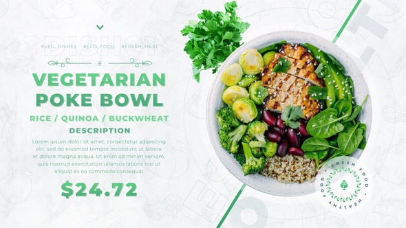 Green Food Promo Product Promo template preview