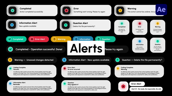 Alerts Elements template preview