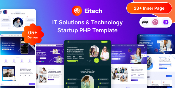Eitech – PHP IT Solutions & Technology Startup Template