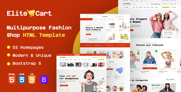 EliteCart – Multipurpose Fashion Shop HTML Template