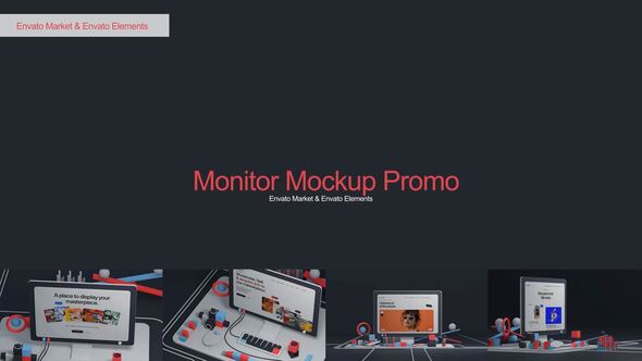 Monitor Mockup Product Promo template preview