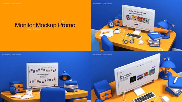 Monitor Mockup 0.2 Product Promo template preview