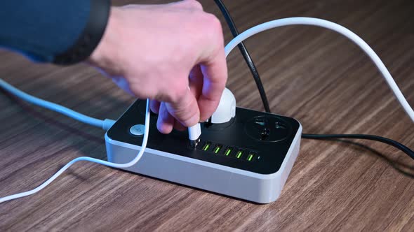 Modern Convenient Multiport Usb Charger for Devices