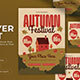 Orange Quirky Autumn Festival Flyer Set 