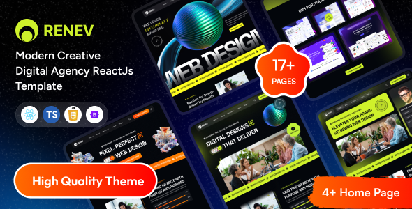 Renev – Modern Creative Digital Agency React Template