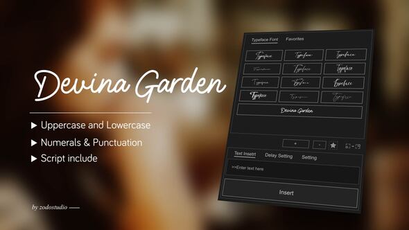 Animated Typeface - Devina Garden Titles template preview