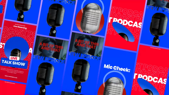 Podcast Talkshow Reel Story Video Displays template preview